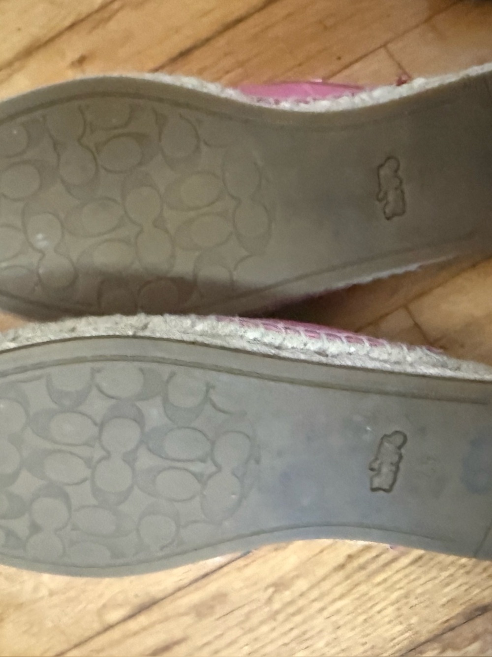 Coach CASSIDY ESPADRILLE (COACH FG3459) Pink Leather Mules with Bow Detail - Picture 6 of 8